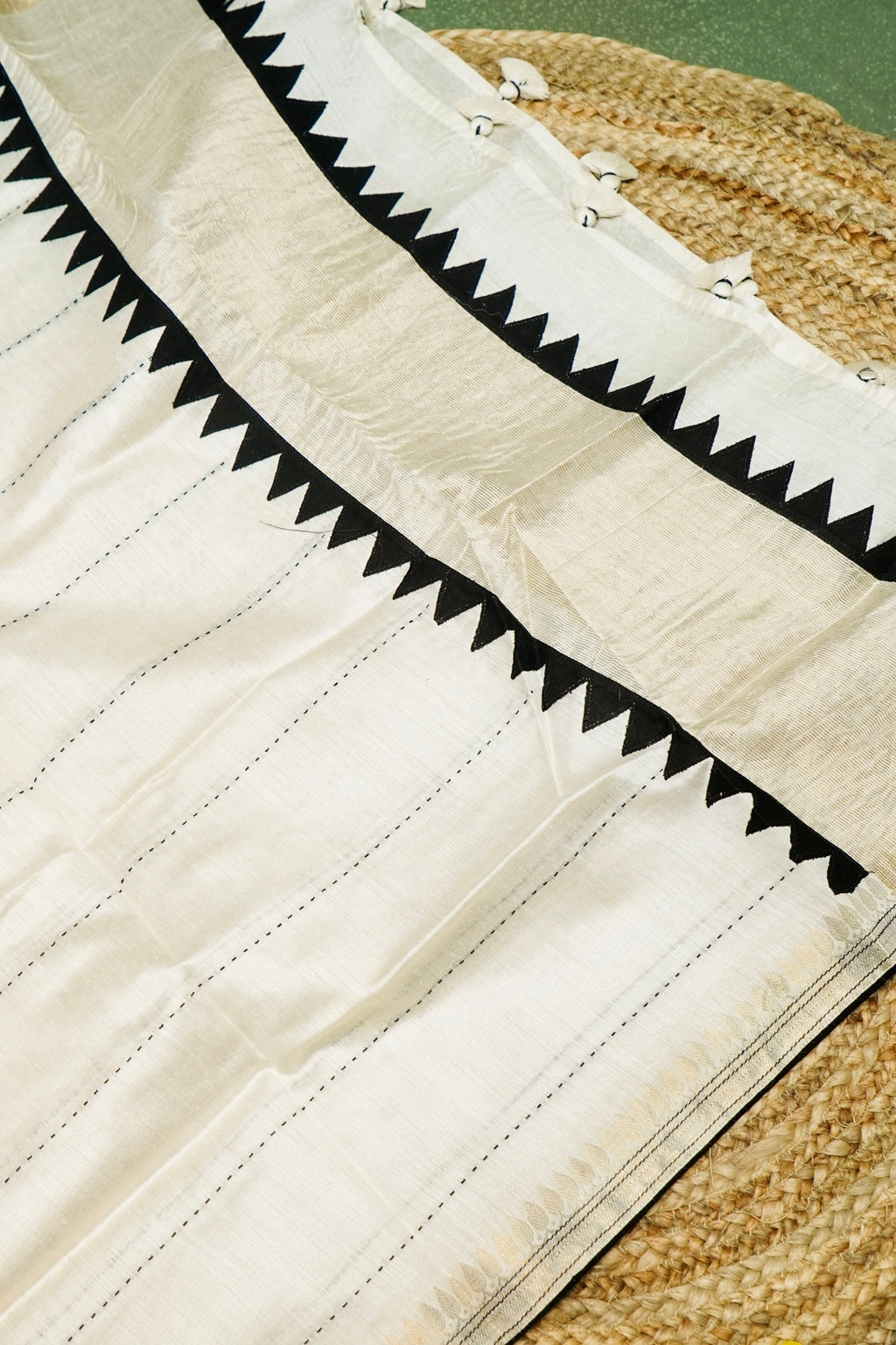 Designer White Tussar Silk Suit