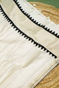 Designer White Tussar Silk Suit