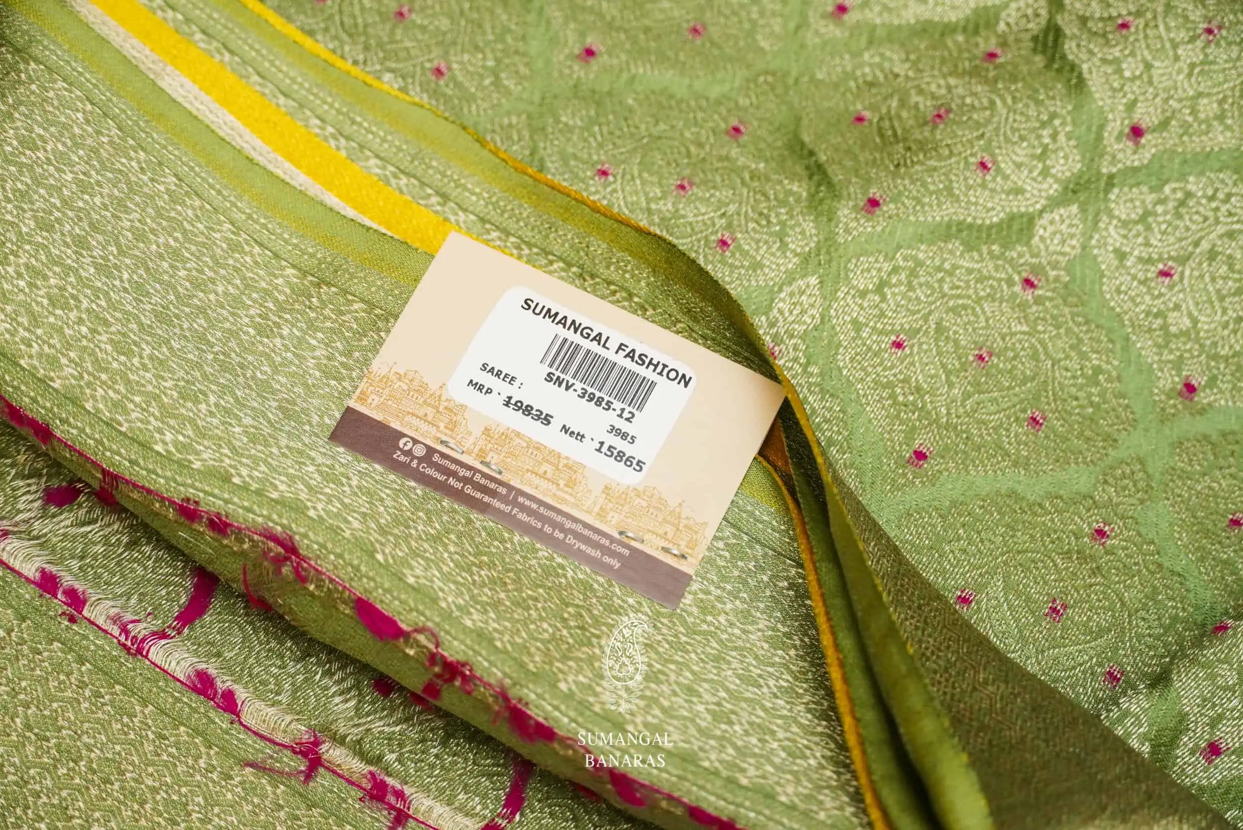 Designer Lime Yellow Colour Banarasi Beautiful Saree With Blouse – garment  villa