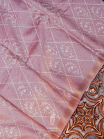 Handwoven Dusky Pink Muslin Cotton Saree