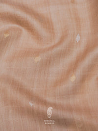 Handwoven Mud Beige  Muslin Cotton Saree