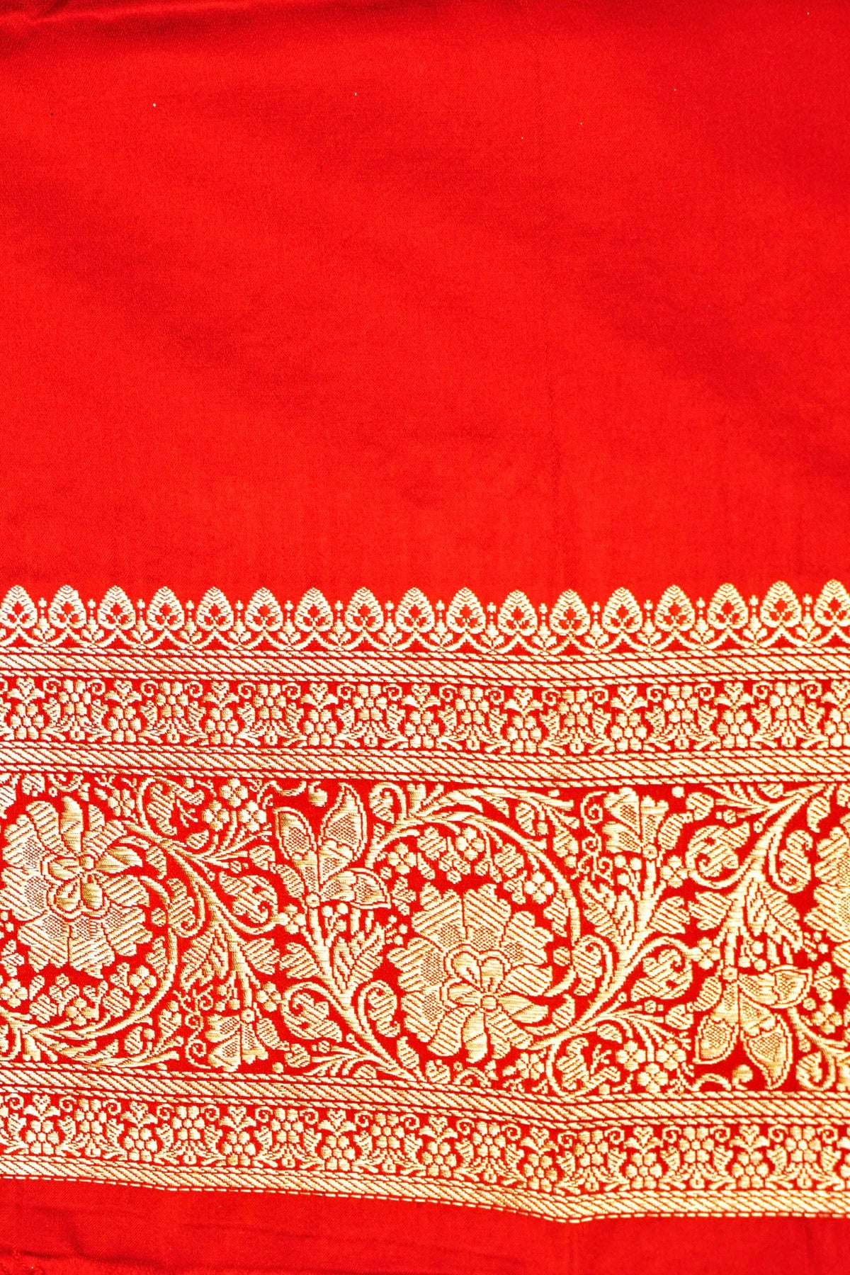 Handwoven Red Banarasi Katan Silk Saree