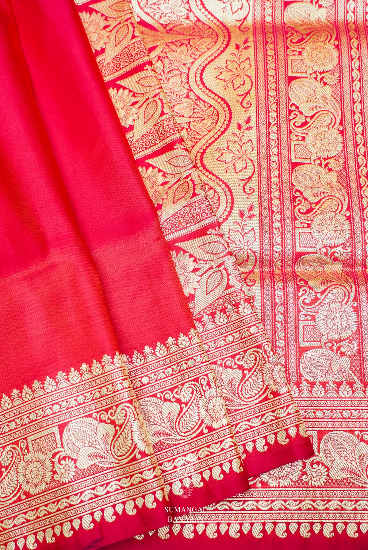 Handwoven Pink Banarasi Katan Soft Silk Saree