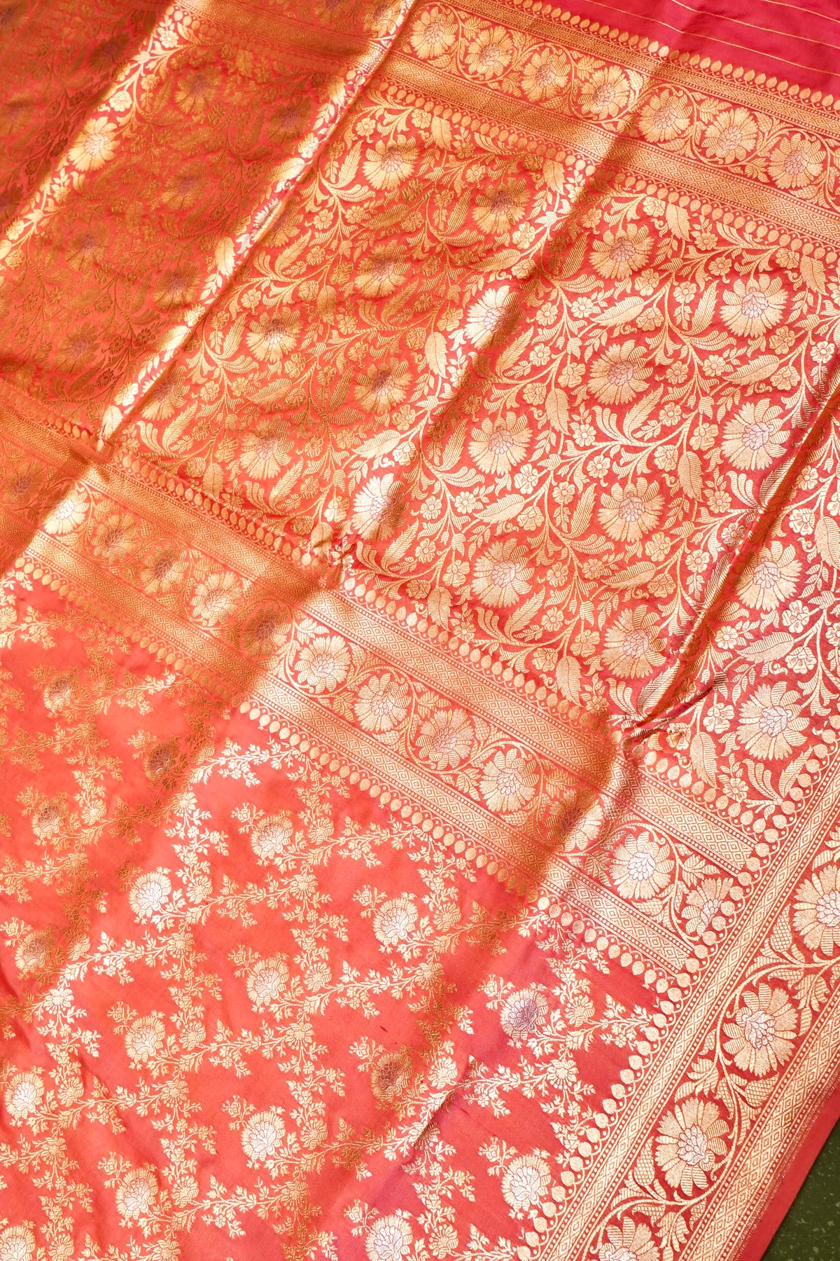 Handwoven Onion Pink Banarasi Katan Silk Saree