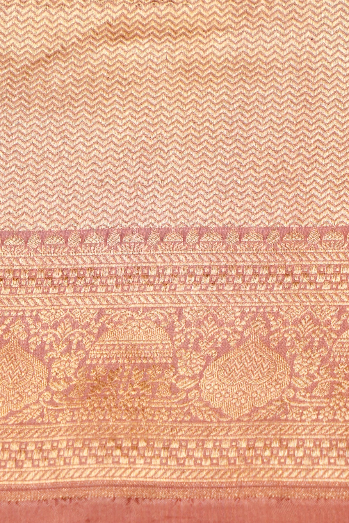 Handwoven Onion Pink Banarasi Katan Silk Saree