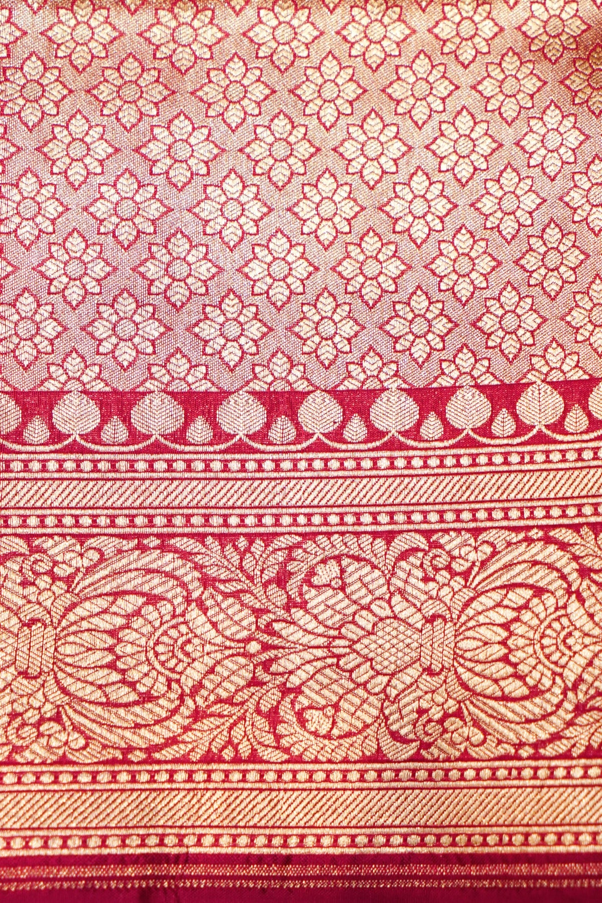 Handwoven Red Banarasi Katan Silk Saree