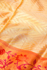 Handwoven Golden Banarasi Kanjivaram Silk Saree