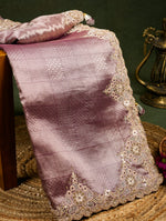 Designer Lavender Fancy Silk Saree