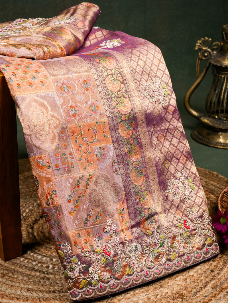 Designer Multi Color Fancy Silk Saree