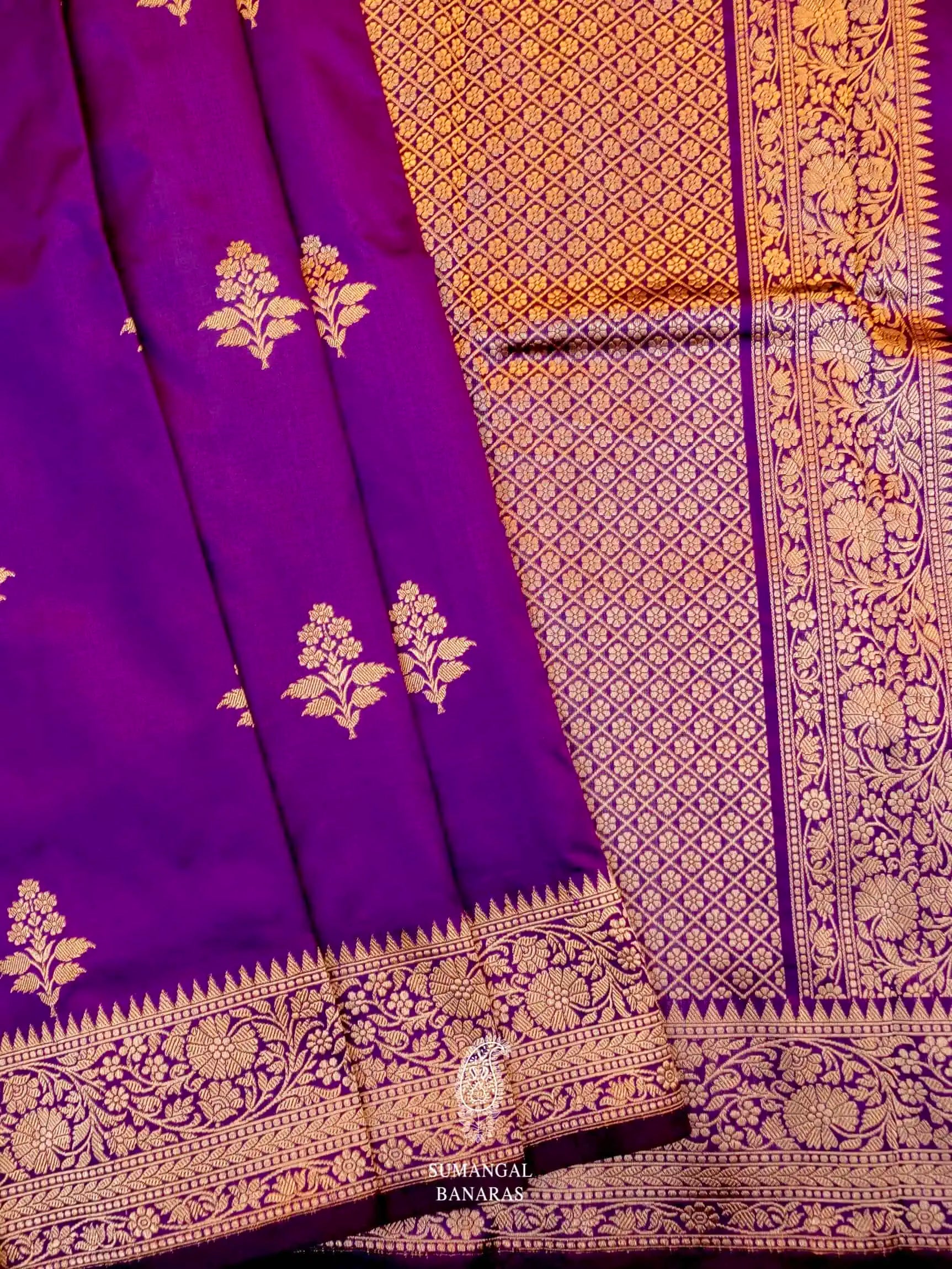 17603 FANCY ETHNIC DESIGNER VIOLET & PEACH COLOR BANARASI SAREE FOR LADIES  PARTIES - Reewaz International | Wholesaler & Exporter of indian ethnic  wear catalogs.
