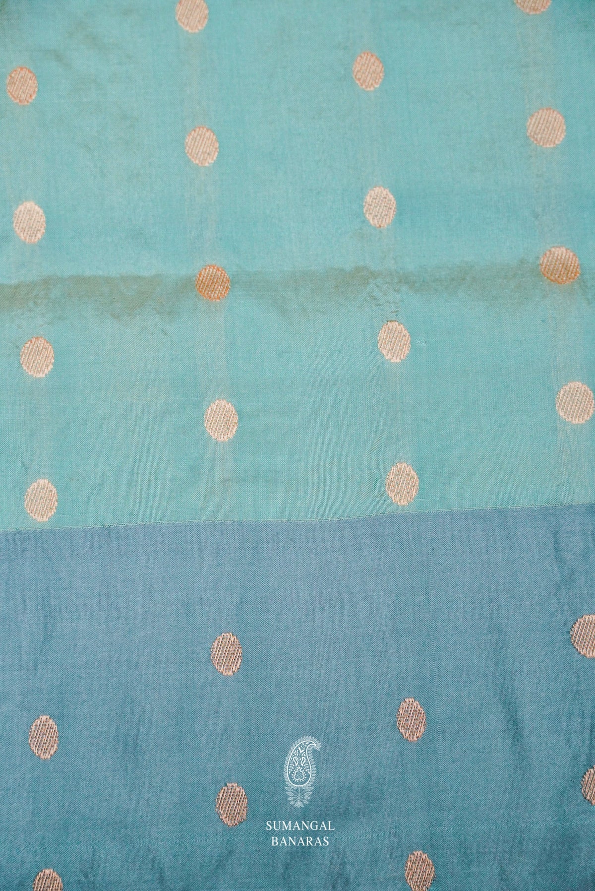 Handwoven Sky Blue Banarasi Katan Silk Saree