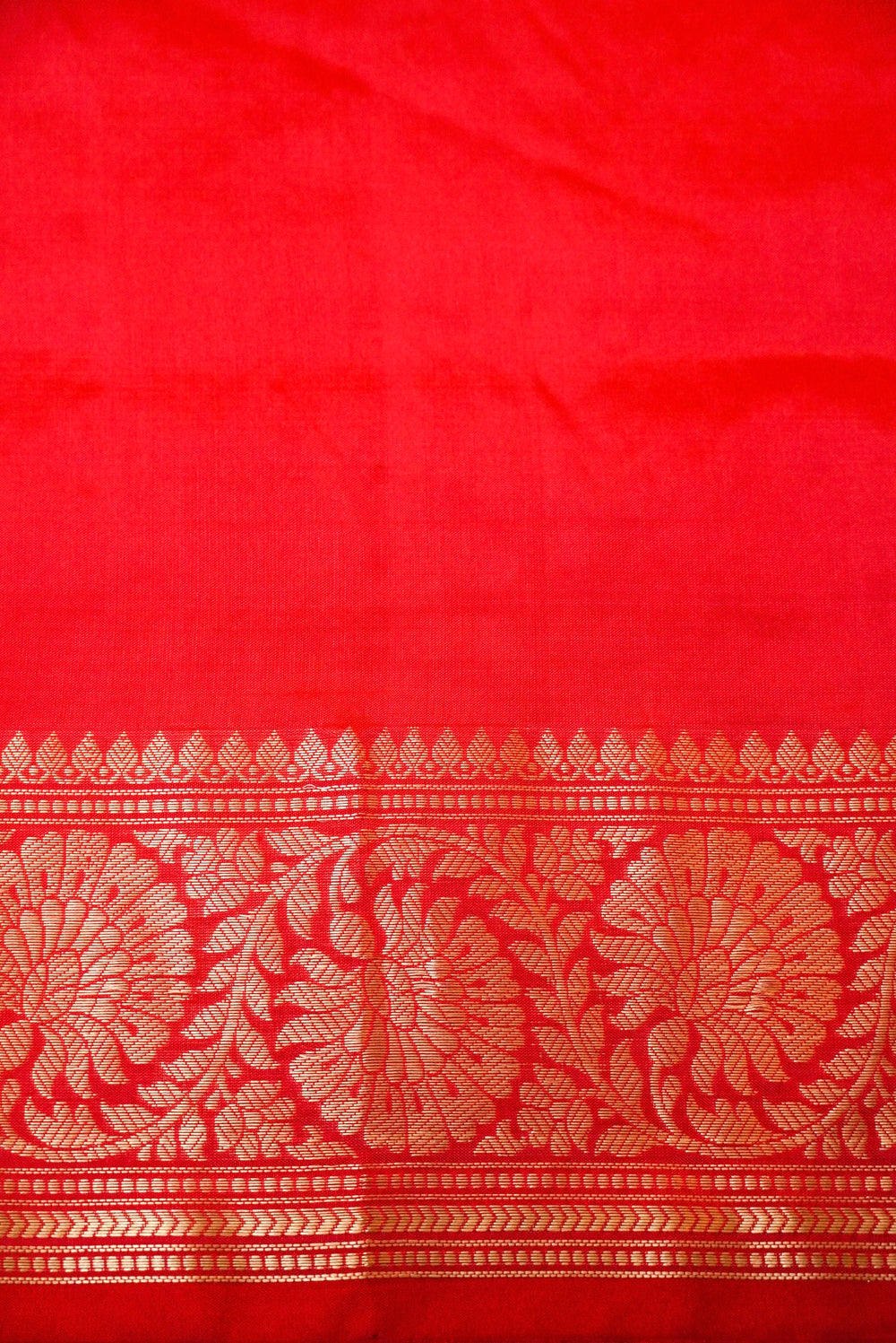 Handwoven Red Banarasi Katan Silk Saree