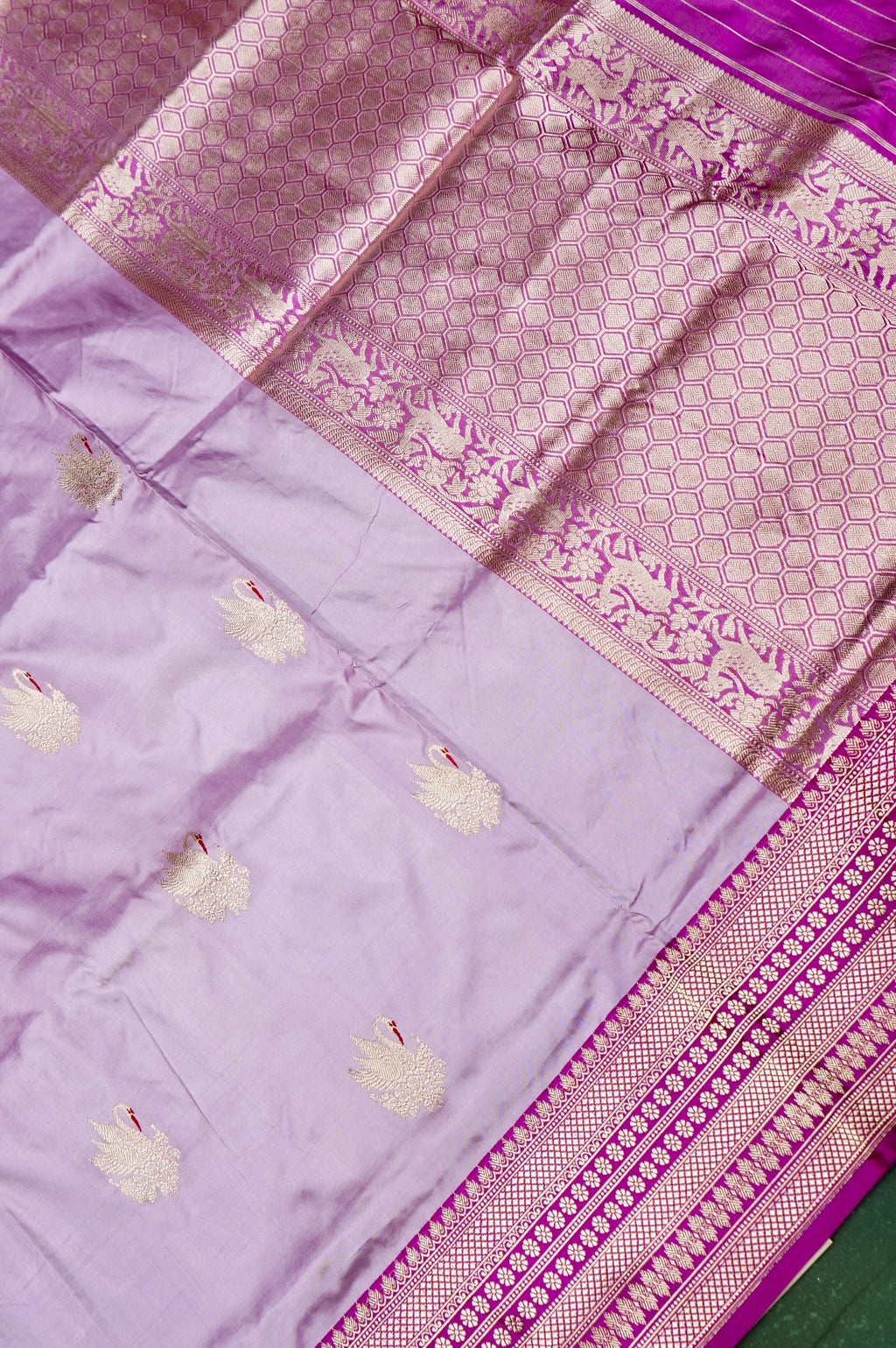 Handwoven Dusty Pink Banarasi Katan Silk Saree