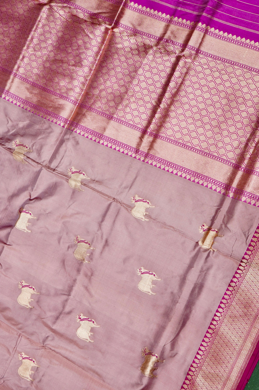 Handwoven Baby Pink Banarasi Katan Silk Saree