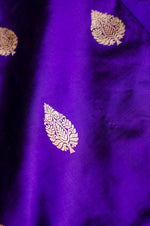 Handwoven Purple Banarasi Katan Silk Saree