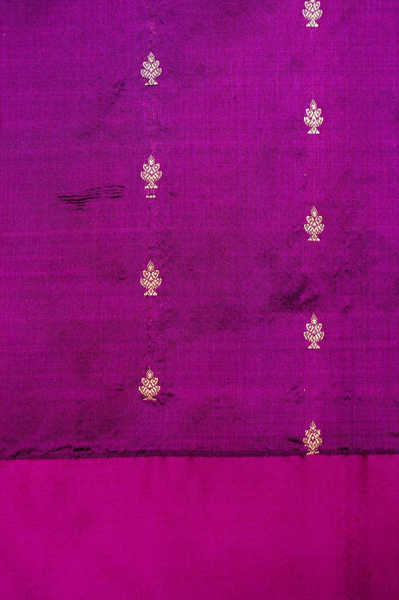 Handwoven Purple Banarasi Katan Silk Saree
