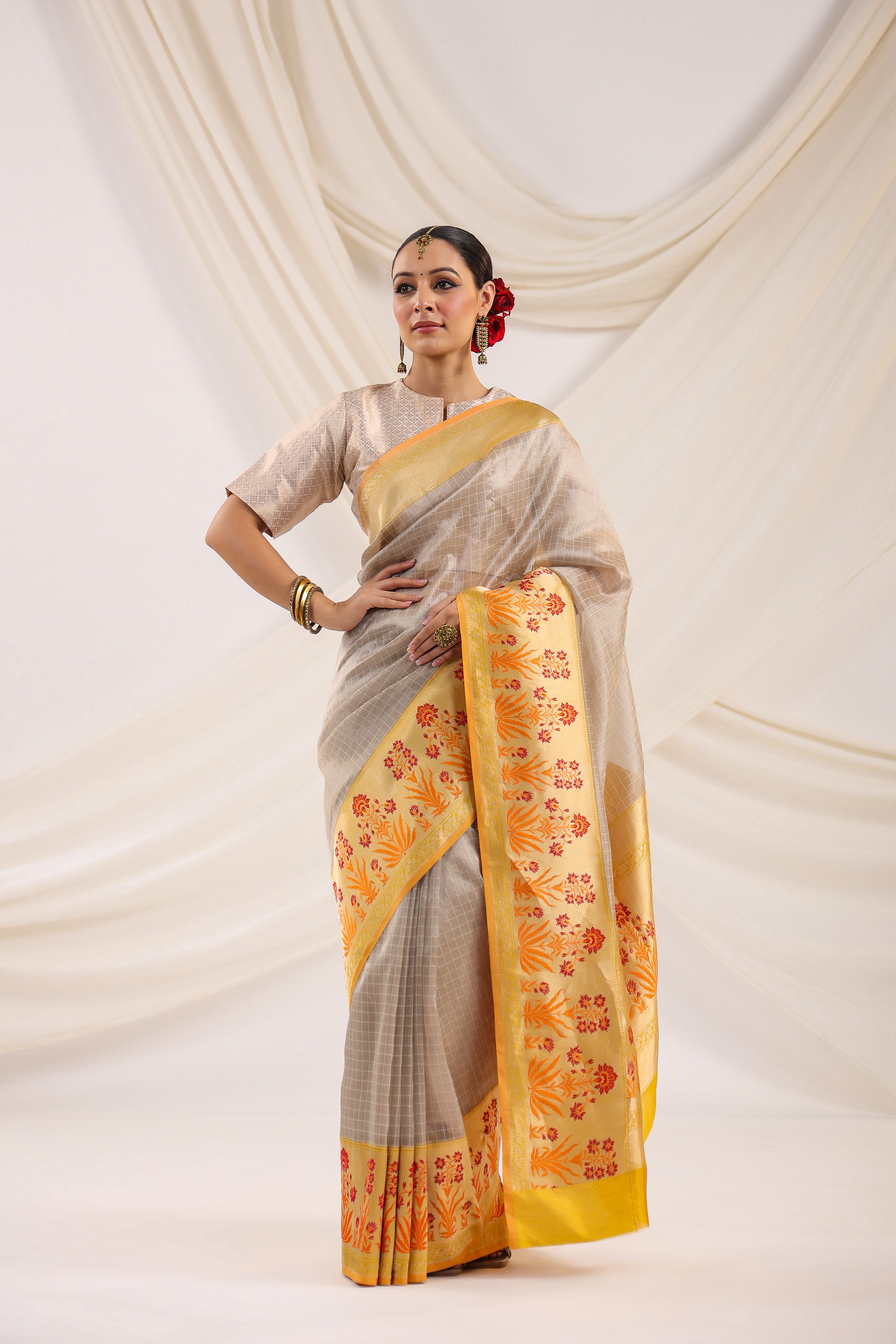 Wedding Saree - Shop Embroidered Banarasi Silk Saree Online | Me99