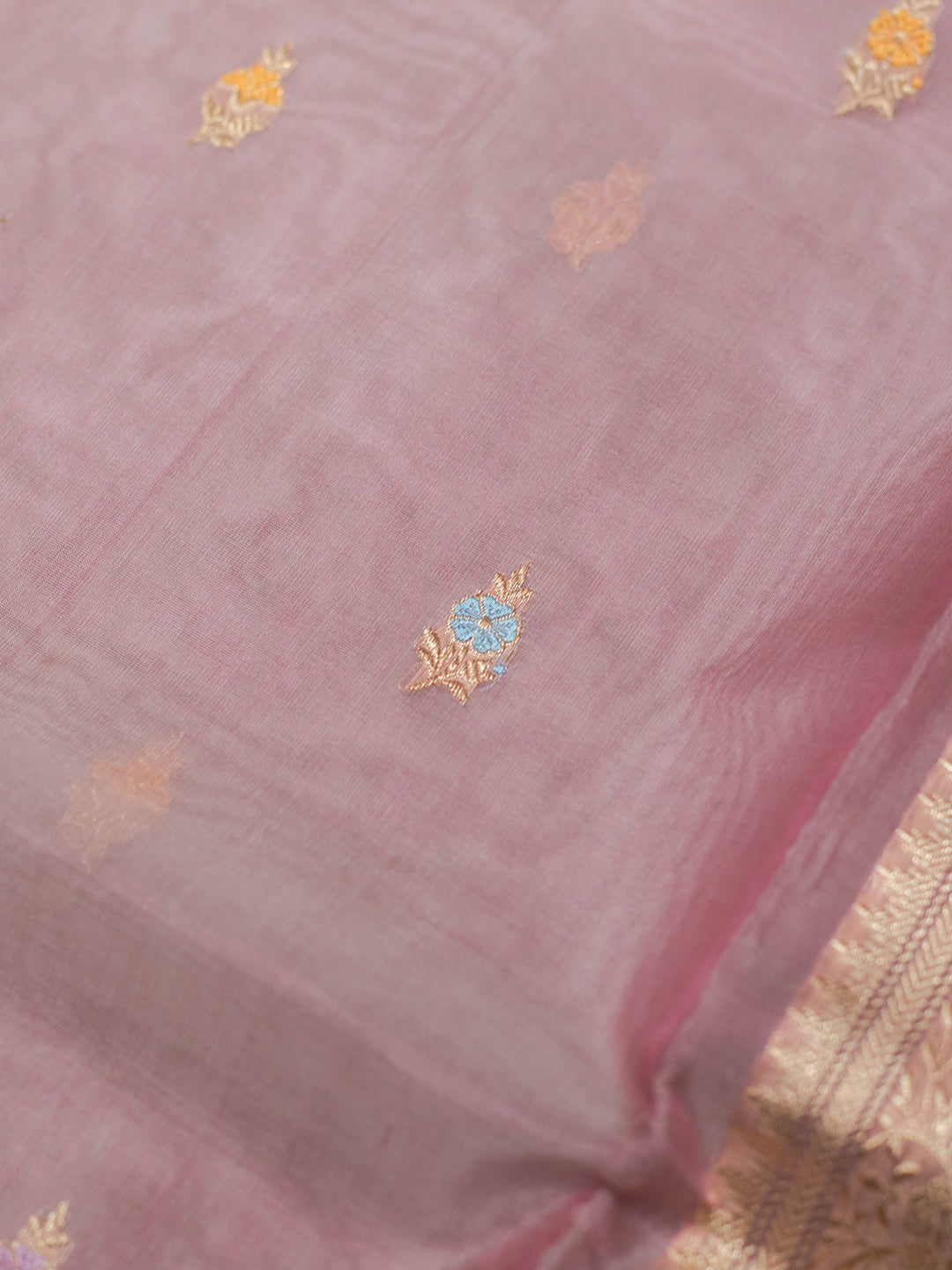 Handwoven Lavender Banarasi Organza Saree