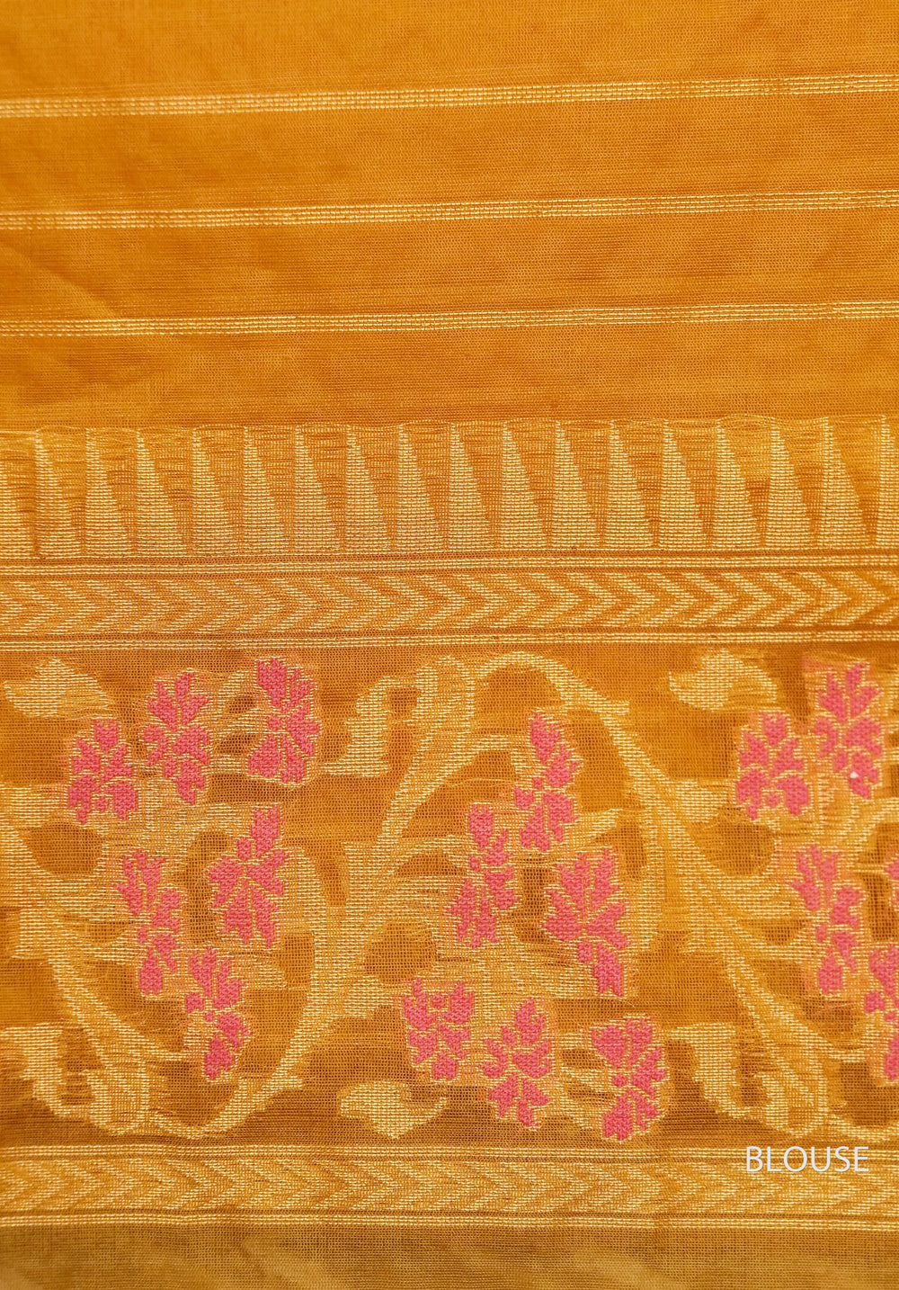 Handwoven Banarsi Yellowish Beige Silk Saree