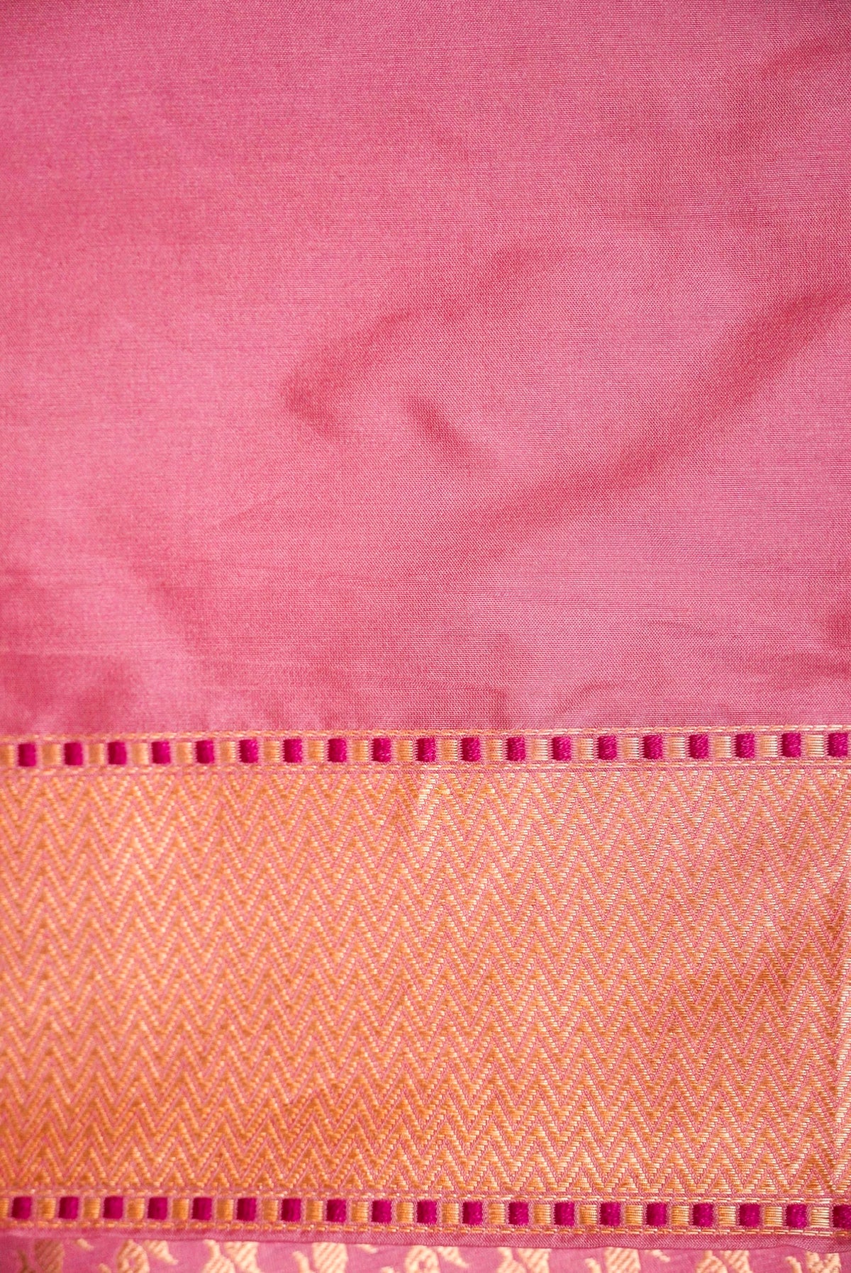 Handwoven Baby Pink Banarasi Katan Silk Saree