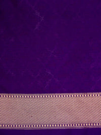 Handwoven Ink Purple Banaras Katan Silk Saree