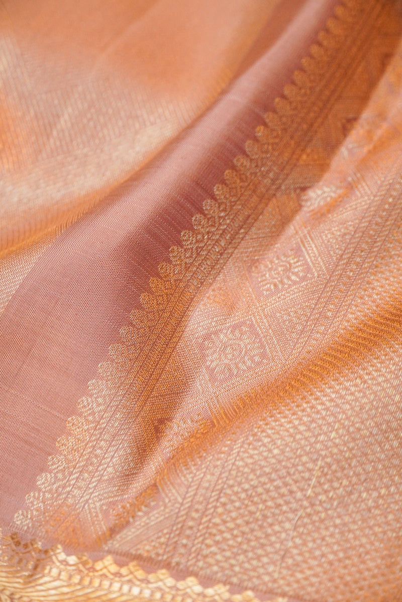 Handwoven Onion Pink Banarasi Kanjivaram Silk Saree