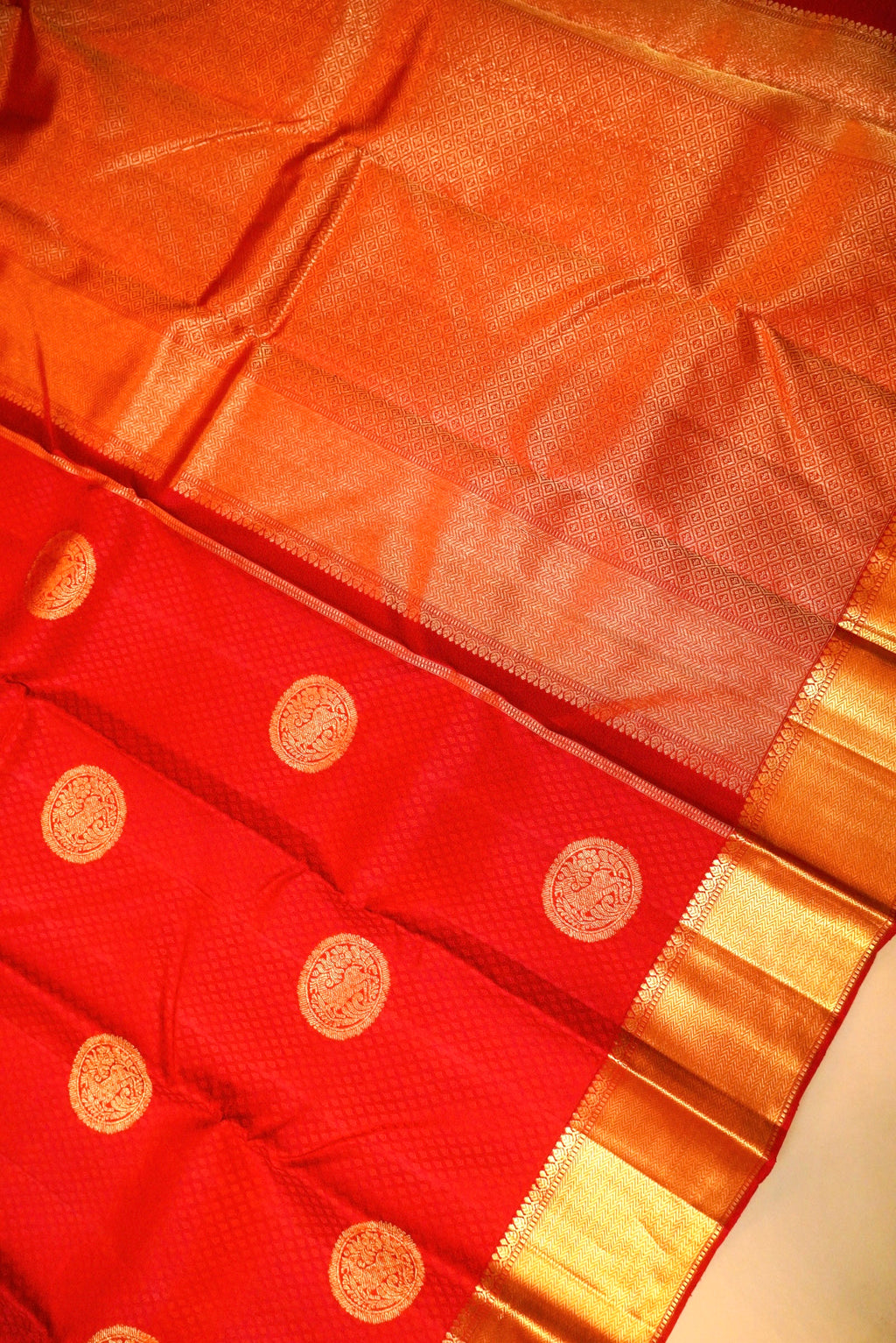 Handwoven Red Banarasi Kanjivaram Silk Saree