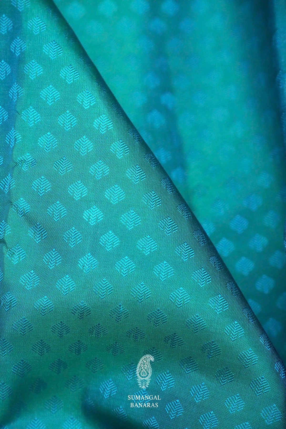Handwoven Sea Green Kanjivaram Katan Silk Saree