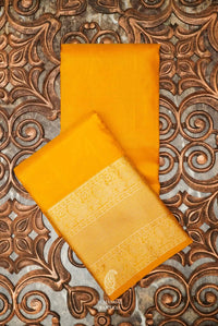 Handwoven Mustard Kanjivaram Katan Silk Saree