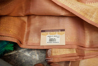 Handwoven Peach Kanjivaram Katan Silk Saree