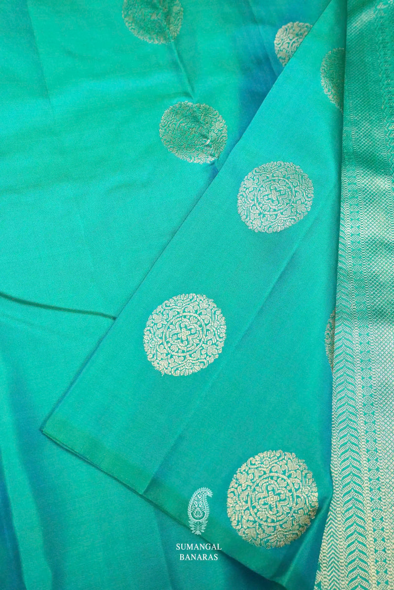 Handwoven Green Kanjivaram Katan Silk Saree