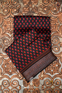 Handwoven Black Banarasi Muslin Silk Saree