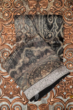 Handwoven Black Banarasi Muslin Silk Saree