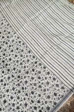 Handwoven White Banarasi Muslin Silk Saree