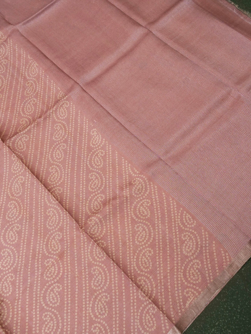 Designer Onion Pink Organza Silk Saree