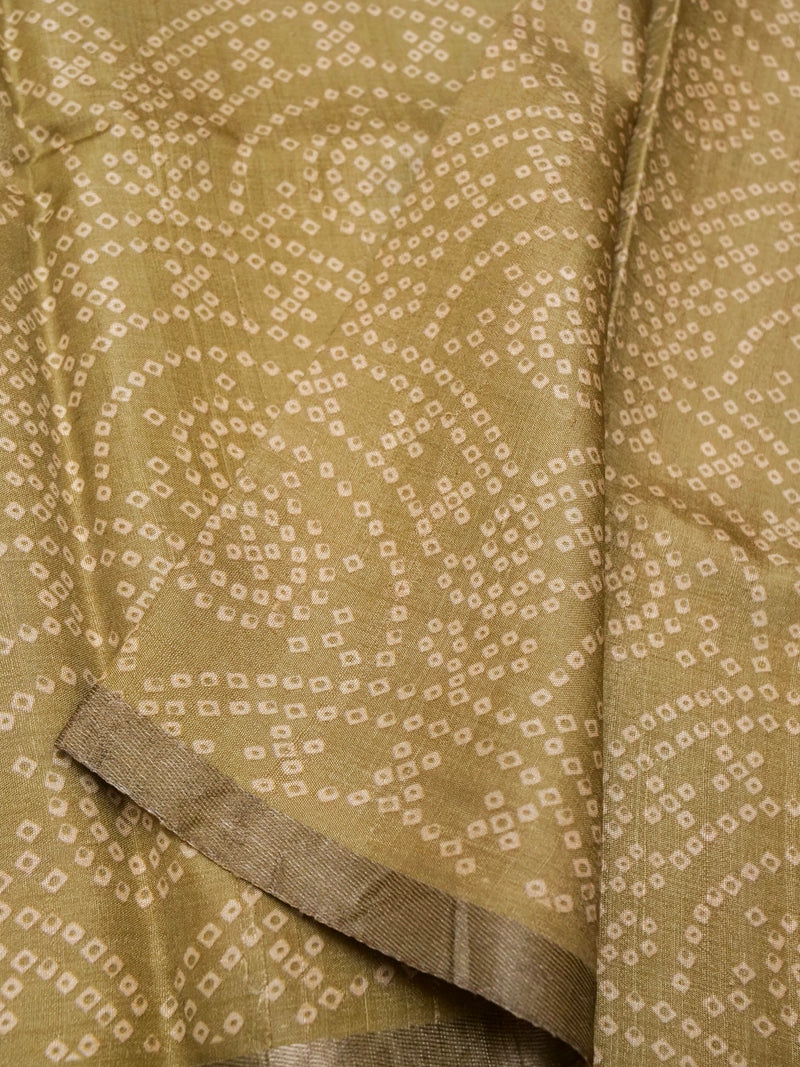 Designer Olive Green Organza Silk Saree