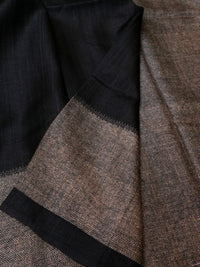 Handwoven Black Banarasi Tussar Silk Saree