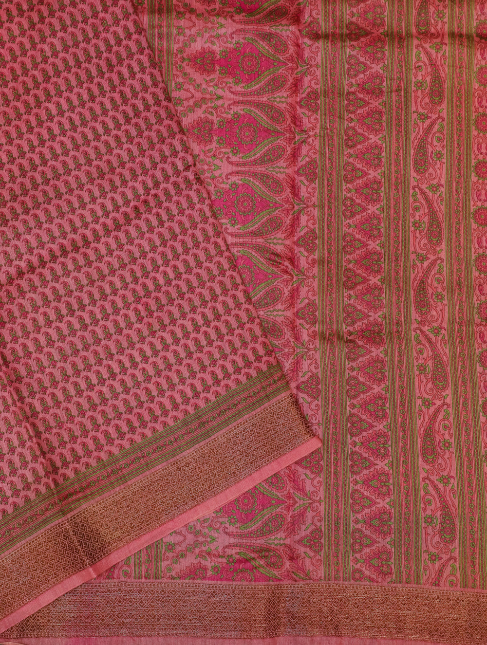 Designer Onion Pink Muslin Silk Saree