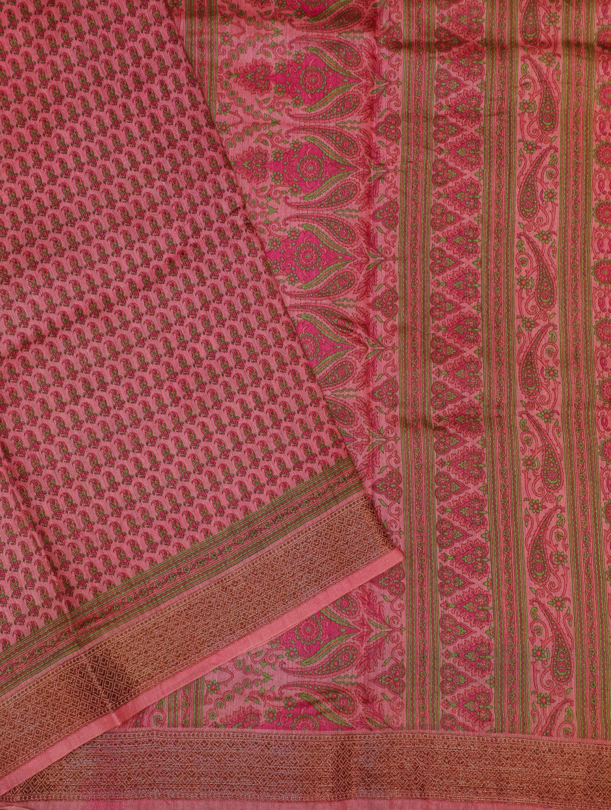 Designer Onion Pink Muslin Silk Saree