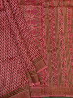 Designer Onion Pink Muslin Silk Saree