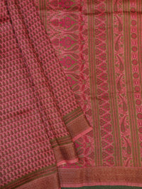 Designer Onion Pink Muslin Silk Saree