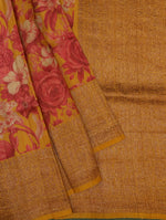 Designer Yellow Tussar Silk Saree