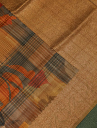 Designer Multi Tussar Silk Saree