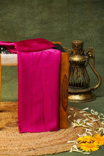 Handwoven Pink Banarasi Mashru Silk Saree