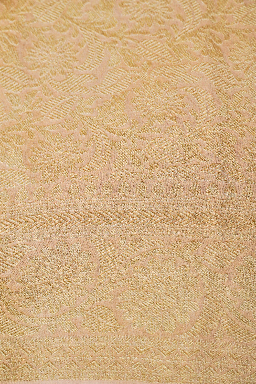 Handwoven Pastel Pink Banarasi Georgette Saree