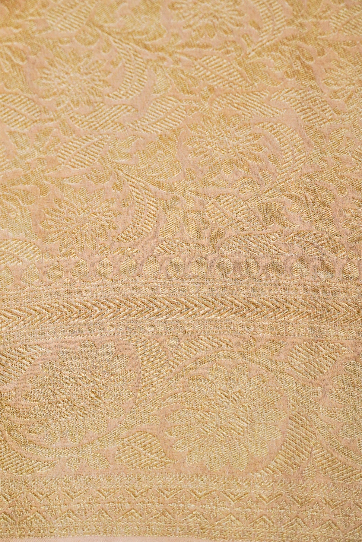 Handwoven Pastel Pink Banarasi Georgette Saree