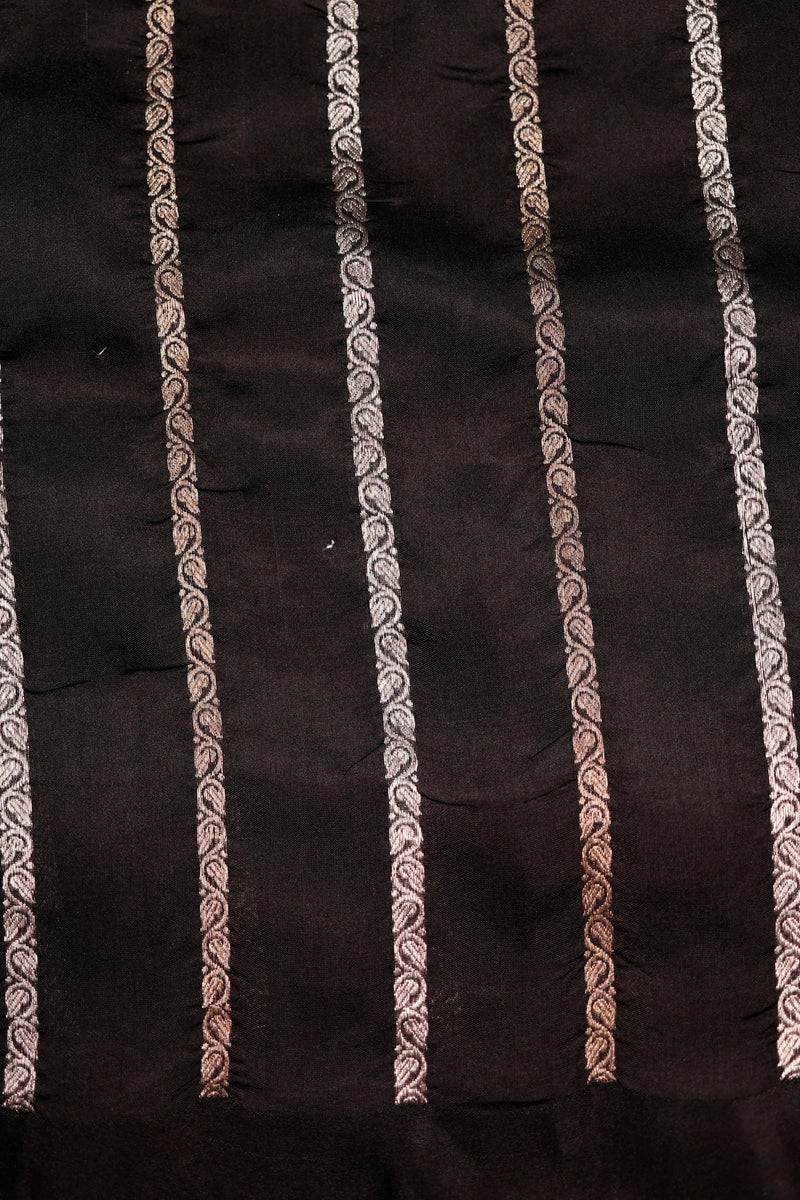 Designer Black & Red Banarasi Katan Soft Silk Saree