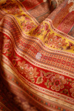 Designer Cream Pure Silk Saree