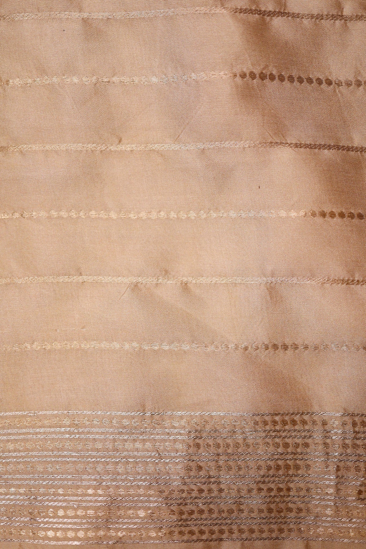 Designer Cream Pure Silk Saree