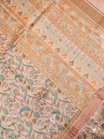 Banarasi Peach Blended Cotton Silk Saree